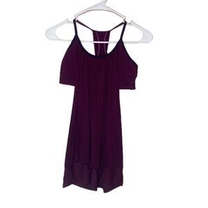 Lululemon No Limits plum purple work-out tank with built-in bra